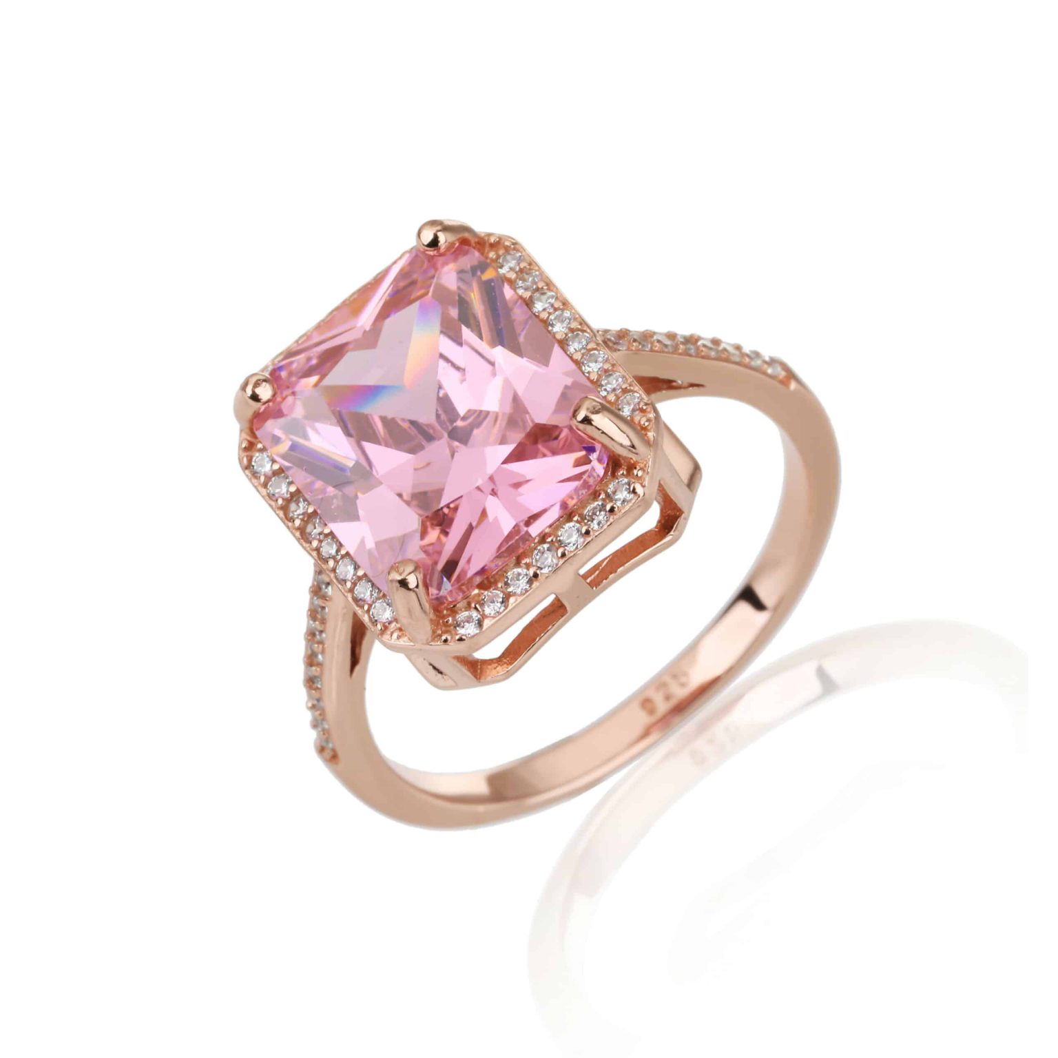 Pink Stone Ring – רוז גולד